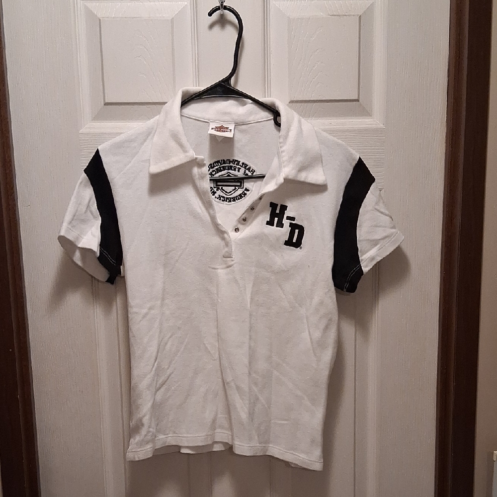 Harley-Davidson Kids Polo in White and Black